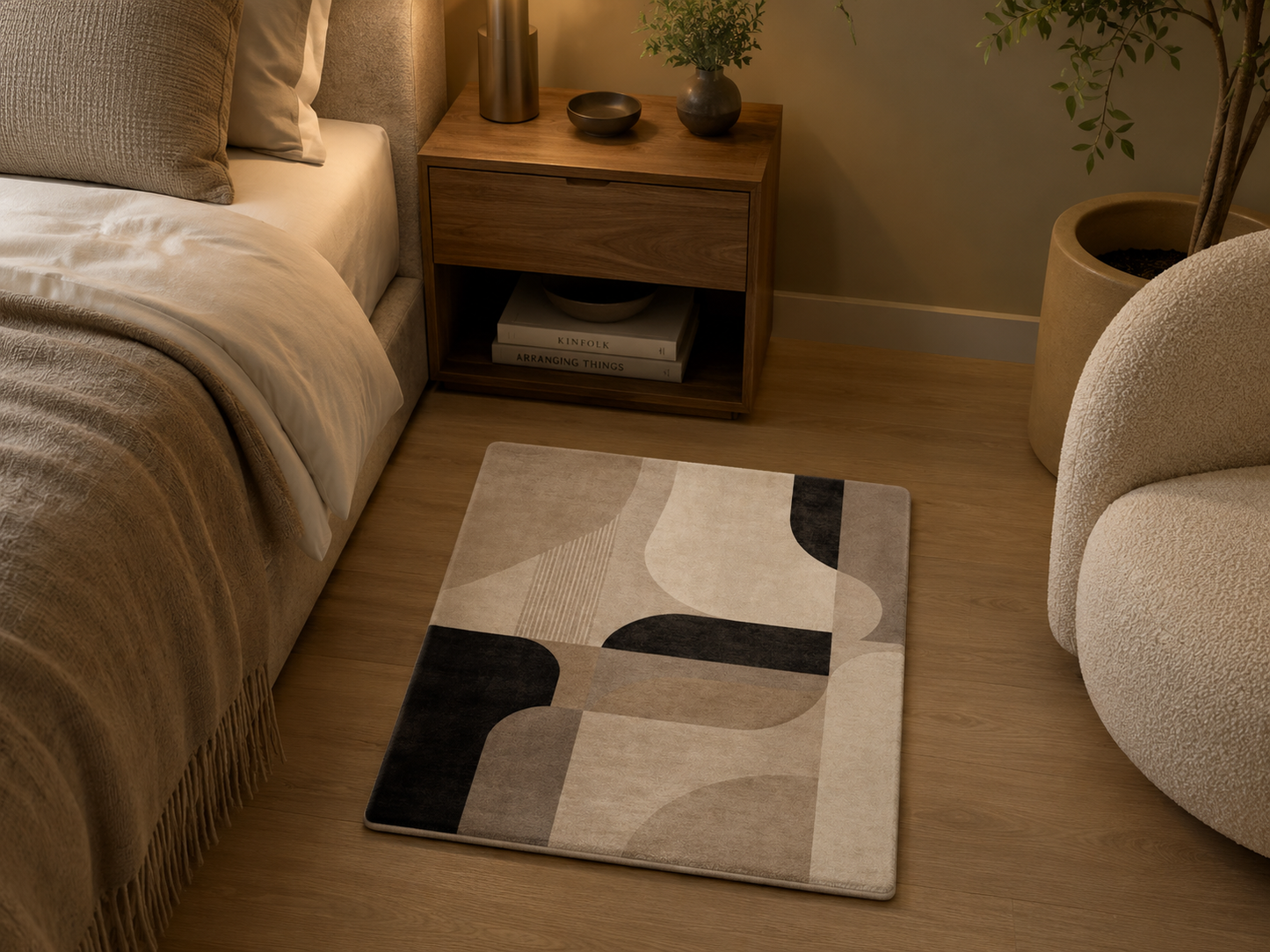 Tapis personnalisable en velours corail 80 x 50 cm