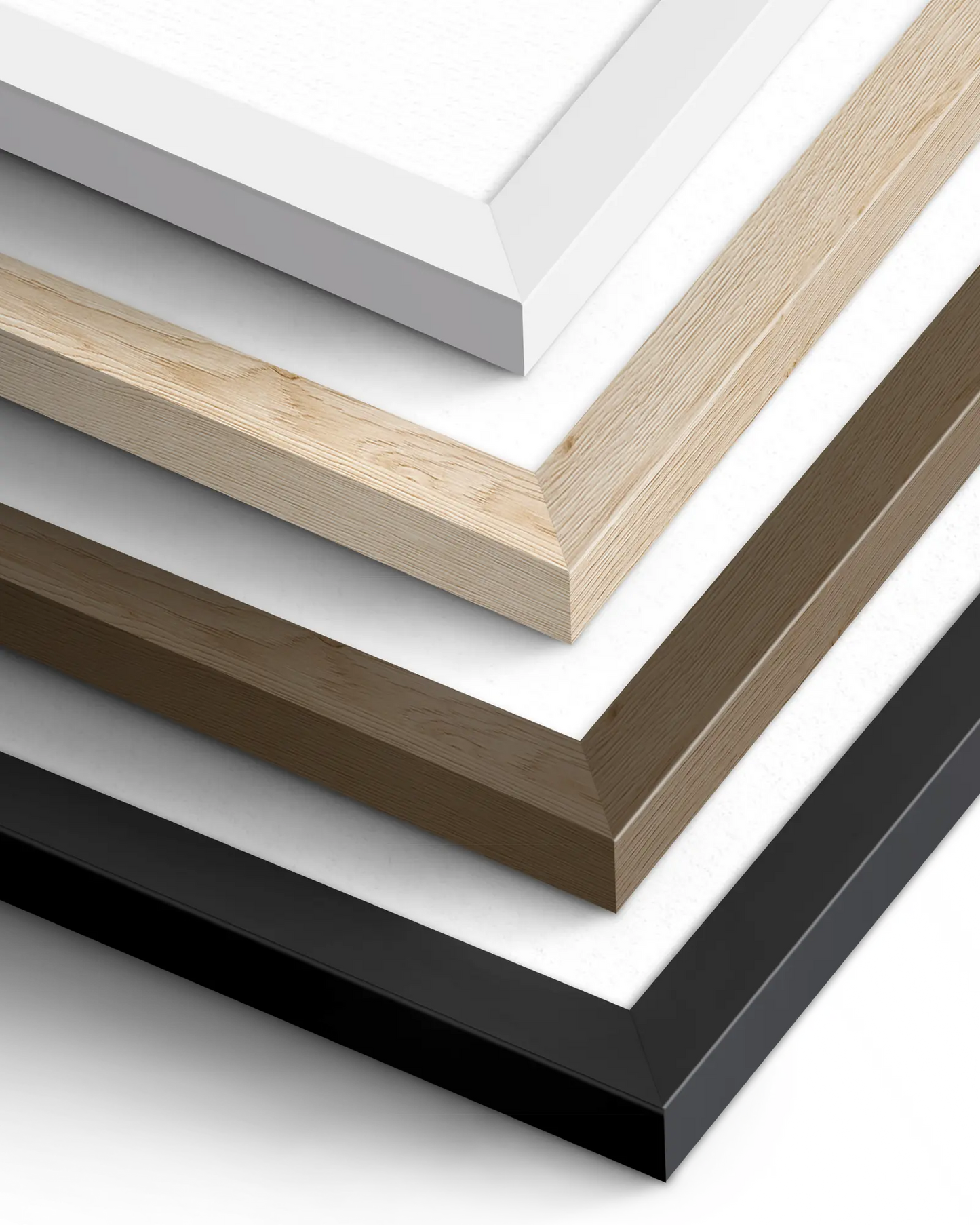 Póster em Papel Semi-Brilhante com Moldura de Madeira