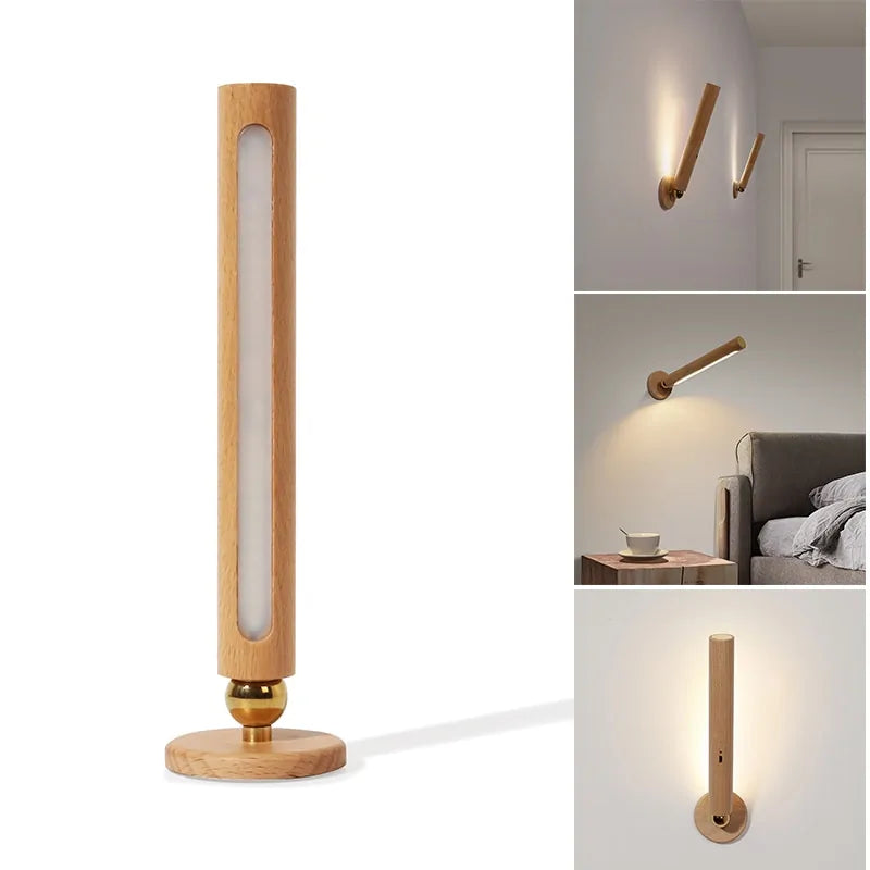 Lampe de nuit en bois